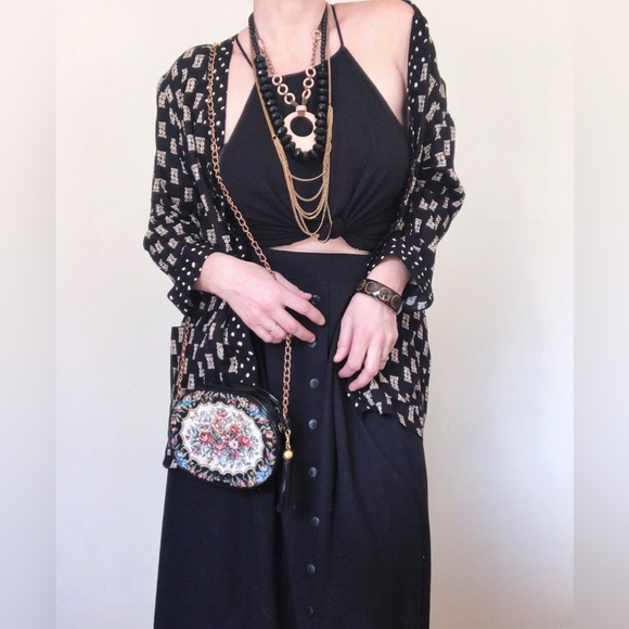 Vintage geometric print light blazer oversized jacket Size M - Picture 3 of 3